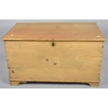 A Pine Blanket Box with Two Side Carrying Handles, 86cm wide