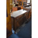 An Edwardian Oak Sideboard with Two Drawers Over Cupboard Base, 121cm wide