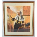 A Framed Pastel Depicting Maiden at Window, 39cm Wide