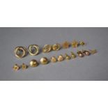 A Collection of Gold and Yellow Metal Earrings, Total Weight 7.8g