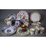 A Collection of 19th Century Ceramics to Include Jugs, Lidded Glazed Pot, Edwardian Tea Cups and