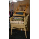 A Folding Directors Armchair and a Loom Nursing Armchair