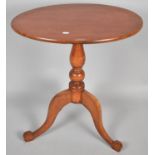 A Mid 20th Century Oval Topped Tripod Wine Table, 58cm wide