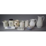 A Collection of Ceramics to Include Large Portmeirion Water Jug Decorated in Relief with Vine Leaves