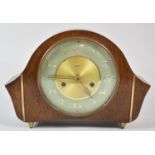 A 1950's Oak Cased Smiths Mantle Clock, 29cm Wide