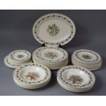 A Collection of Ducal Riviera Pattern Dinnerwares to Include Various Sized Plates and Bowls, Oval