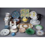 A Collection of Various Ceramics to Include Royal Winton Sauce Boat on Stand (Chip to Rim),