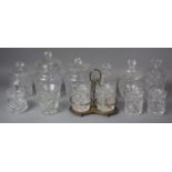 A Collection of Cut Glass to Include Lidded Pots with Examples by Royal Brierley etc
