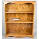 A Modern Three Shelved Open Bookcase, 84cm wide