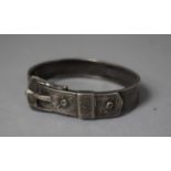 A Silver Belt Buckle Designed Bangle, with Buckle Clasp, 21.1g