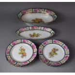A German Fruit Set to Compose Two Oval Serving Dishes and Six Plates