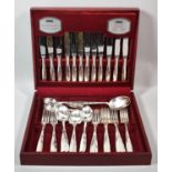 A Modern 44 Piece Viners Canteen of Cutlery, Traditional Bead Pattern