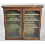 A Vintage Wall Hanging Glazed Shelved Display Cabinet, 67cm wide