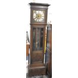 An Edwardian Oak Cased Longcase Clock with Westminster Chime Movement, in Need of Restoration