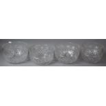 Four Large Cut Glass Bowls, 23 Diameter