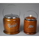 Two Edwardian Oak Barrels for Tea and Biscuits