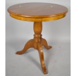 A Modern Oak Circular Tripod Table, 76cm Diameter