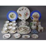 A Collection of Ceramics to Include Gilt and Floral Coffee Can and Saucers, Allertons Green Dragon