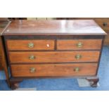 A Late 19th/Early 20th Century Mahogany Bedroom Chest of Two Short and Two Long Drawers on Ogee