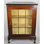 An Edwardian Glazed and String Inlaid Display Cabinet, 79cm wide
