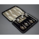 A Cased Set of Six Silver Teaspoons, Sheffield 1967