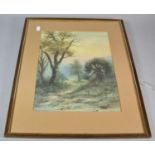 A Framed Watercolour Depicting Moorland Trees, Signed and Dated 1983, 26cm wide