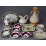 A Collection of 19th Century and Later Ceramics to Include Edwardian Saucers and Side Plates,