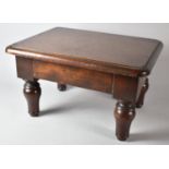 A Small Rectangular Mahogany Footstool with Family Provenance, 33cm Wide and 19cm high