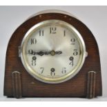 A Mid 20th Century Oak Cased Westminster Chime Mantle Clock, 25cm Wide