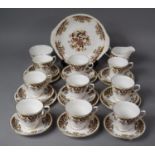 A Colclough Royale Pattern Teaset to Comprise Saucers, Side Plates, Cake Plates, Milk, Sugar,