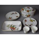A Collection of Royal Worcester Evesham Dinnerwares to include Lidded Oval Tureen, Plates,