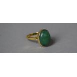 A 14ct Gold and Aventurine, Size O, 5.7g