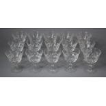 A Collection of Royal Brierley Cut Glass Bruce Pattern SHallow Wines (15 in Total)