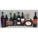 A Collection of Six Bottle of Various Wines and Two Bottles British Sherry