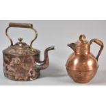 A 19th Century Copper Kettle and Vintage Guernsey Cream Jug