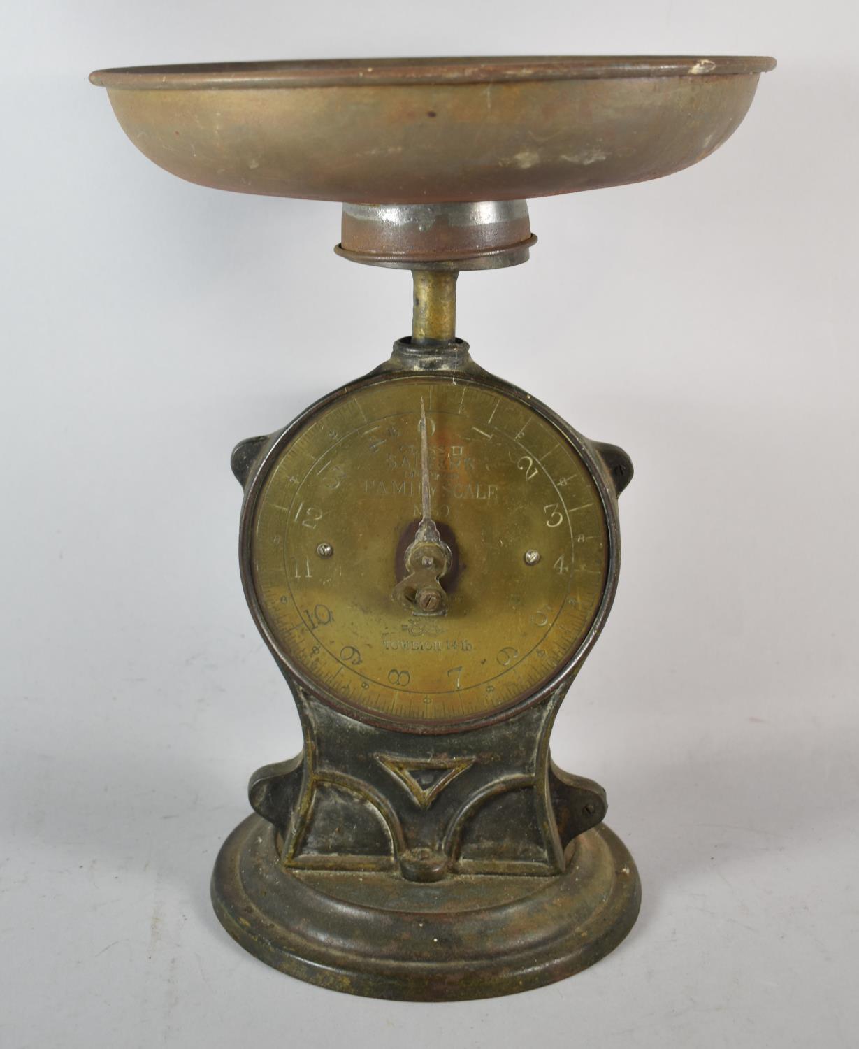 A Late 19th Century Salter's Improved Family Scale No.50, Circular Pan, 32.5cm high
