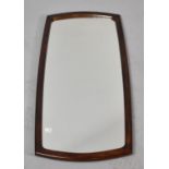 A 1970's Mahogany Framed Wall Mirror, 80cm high