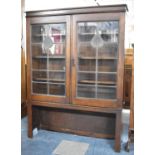 An Edwardian Leaded Glazed Oak Bookcase, 102cm wide