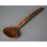 A 18th Century Carved Vernacular Treen Spoon, Monogrammed AJ, 23cm Long