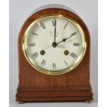 A Modern Arched Topped Mantle Clock with German Movement Striking on a Bell, 22cm High