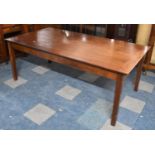 A Mid 20th Century Rectangular Crossbanded Dining Table, 190x102cm on Square Tapering Supports
