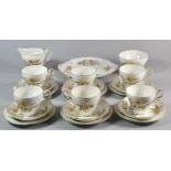 A Mid 20th Century Regency Floral Pattern Teaset Comprising Six Trios, Cake Plate, Sugar and