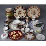 A Collection of Ceramics to Include Wedgwood Lidded Pot and miniature Vases, Royal Crown Derby Imari