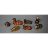 A Collection of Seven Japanese Zodiac Animals (Cow Lost Tips of Horns) Meiji Period, Coloured and