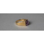 A 9ct Gold and Amethyst (Chipped) Dress Ring, 4.7g Size N