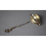 A Continental Silver Toddy Ladle Having Rococo Style Handle and Cherub Finial, 17cm long, Stamped