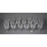 A Collection of Royal Brierley Cut Glass Bruce Pattern Wines (20 in Total)