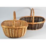 Two Wicker Shopping Baskets