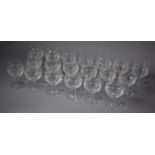 A Collection of Royal Brierley Cut Glass Bruce Pattern Small Brandy Balloons (19 in Total)