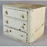 A Vintage Three Drawer Collectors Chest in Need of Restoration, 27.5cm Wide